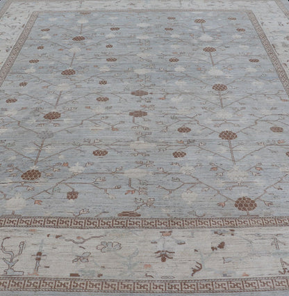 Large All - Over Design Khotan Rug in Gray Blue, Light Brown, Ivory & Taupe Large Khotan Rug with all over Pomegranate Design. Keivan Woven Arts / rug AFG - 36096, country of origin / type: Afghanistan / Khotan This Khotan features an all ove... - Keivan Woven ArtsAFG - 36096 - 5131 - 16730Rug