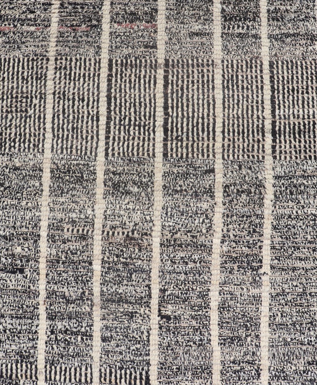 Modern Casual Hand Knotted Runner with Tribal Design in Black and White Colors Neutral - toned black and white variegated tribal design modern rug, Keivan Woven Arts/ rug AFG - 36097, country of origin / type: Afghanistan / Modern, Modern Casual rug... - Keivan Woven ArtsAFG - 36097 - 6474 - 16736Rug