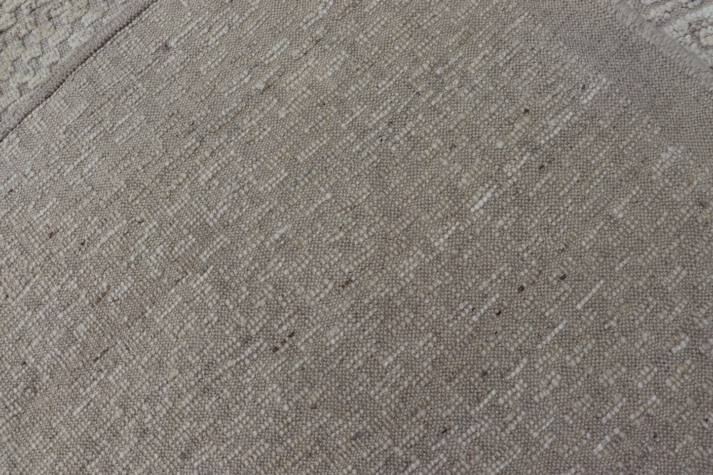 Modern Casual Piled and Kilim Runner in Cream Color and Minimalist Design Modern piled and kilim runner with creamy color and variation of random light taupe accents, Keivan Woven Arts / rug AFG - 36104, country of origin / type: Afghanistan / Pil... - Keivan Woven ArtsAFG - 36104 - 5301 - 16748Rug