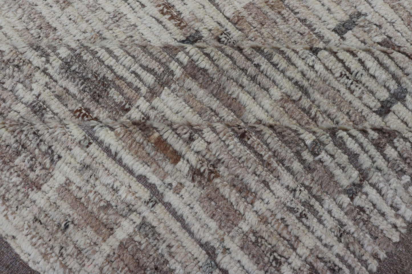 Modern Afghanistan Rug with All - Over Design in Muted Tones of Cream, Gray, Taupe Measures:9'7 x 12. Neutral tone rug with free - flowing tribal design in shades of taupe, cream, and grays. Modern Moroccan Rug with All - Over Design in Muted Tones... - Keivan Woven ArtsAFG - 36107 - 6258 - 16754Rug