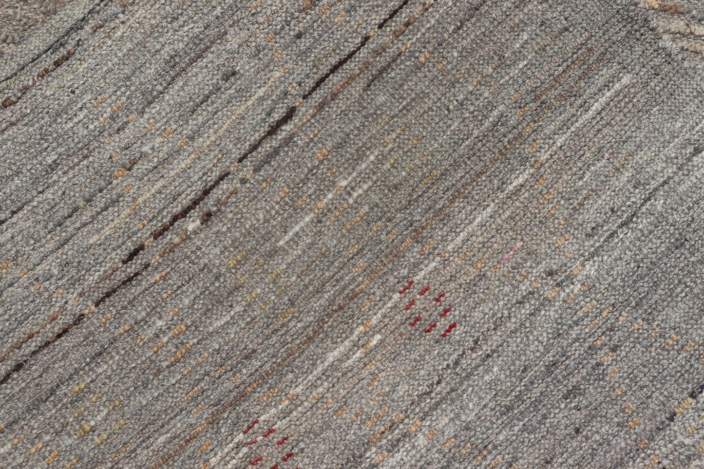 Modern Gallery Long Runner with Tribal Moroccan Design in Gray, Gold, and Red Gray background with gold and red highlights in tribal design and free - flowing Moroccan design, Keivan Woven Arts / rug AFG - 36109, country of origin / type: Afghanista... - Keivan Woven ArtsAFG - 36109 - 6259 - 16760Rug