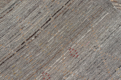 Modern Gallery Long Runner with Tribal Moroccan Design in Gray, Gold, and Red Gray background with gold and red highlights in tribal design and free - flowing Moroccan design, Keivan Woven Arts / rug AFG - 36109, country of origin / type: Afghanista... - Keivan Woven ArtsAFG - 36109 - 6259 - 16760Rug