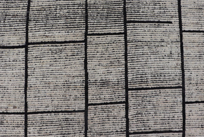 Casual Modern Wool Hand Knotted Black and White Large Scale Modern Rug Modern piled hand knotted rug with all - over modern design in black and white wool tones, rug Keivan Woven Arts / AFG - 36115, country of origin / type: Afghanistan / Piled, co... - Keivan Woven ArtsAFG - 36115 - 6221 - 16778Rug