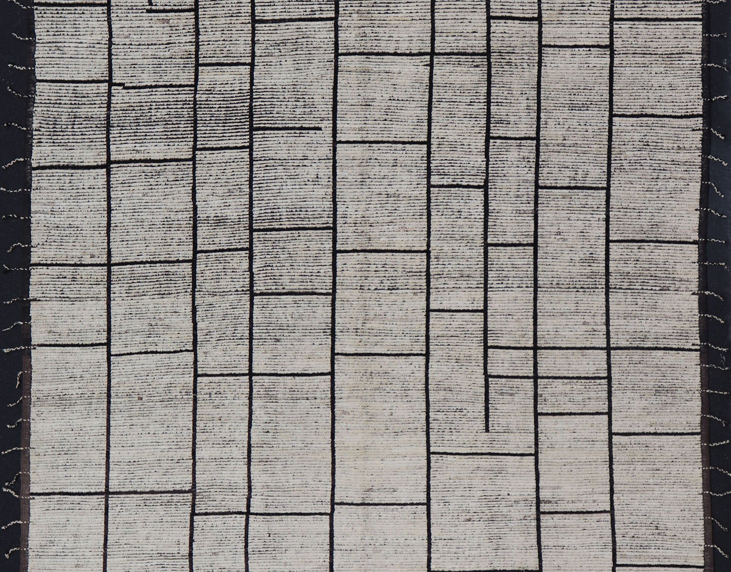 Casual Modern Wool Hand Knotted Black and White Large Scale Modern Rug Modern piled hand knotted rug with all - over modern design in black and white wool tones, rug Keivan Woven Arts / AFG - 36115, country of origin / type: Afghanistan / Piled, co... - Keivan Woven ArtsAFG - 36115 - 6221 - 16778Rug