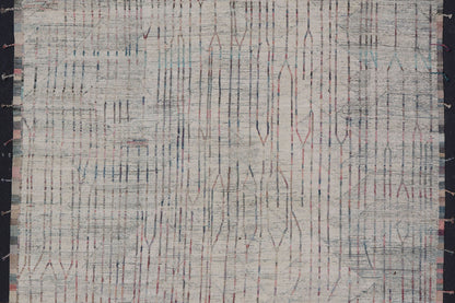 Neutral tone rug with Moroccan free - flowing tribal design with pops of color, Keivan Woven Arts / rug AFG - 36116, country of origin / type: Afghanistan / Modern Causal. The subdued design of this rug makes it perfect for modern and casual interio... - Keivan Woven ArtsAFG - 36116 - 6083 - 16784Rug
