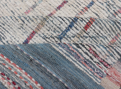 Neutral tone rug with Moroccan free - flowing tribal design with pops of color, Keivan Woven Arts / rug AFG - 36116, country of origin / type: Afghanistan / Modern Causal. The subdued design of this rug makes it perfect for modern and casual interio... - Keivan Woven ArtsAFG - 36116 - 6083 - 16784Rug