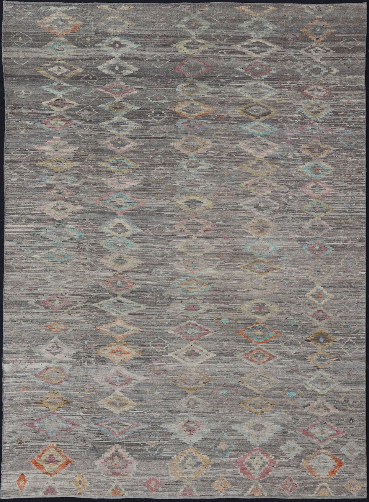 Casual Modern Design Rug in Light Grey and Pops of Colors for Modern Interiors Casual modern design rug with faded pop of colors on a neutral and gray tone background, Keivan Woven Arts / rug AFG - 36117, country of origin / type: Afghanistan / Mo... - Keivan Woven ArtsAFG - 36117 - 5432 - 16790Rug