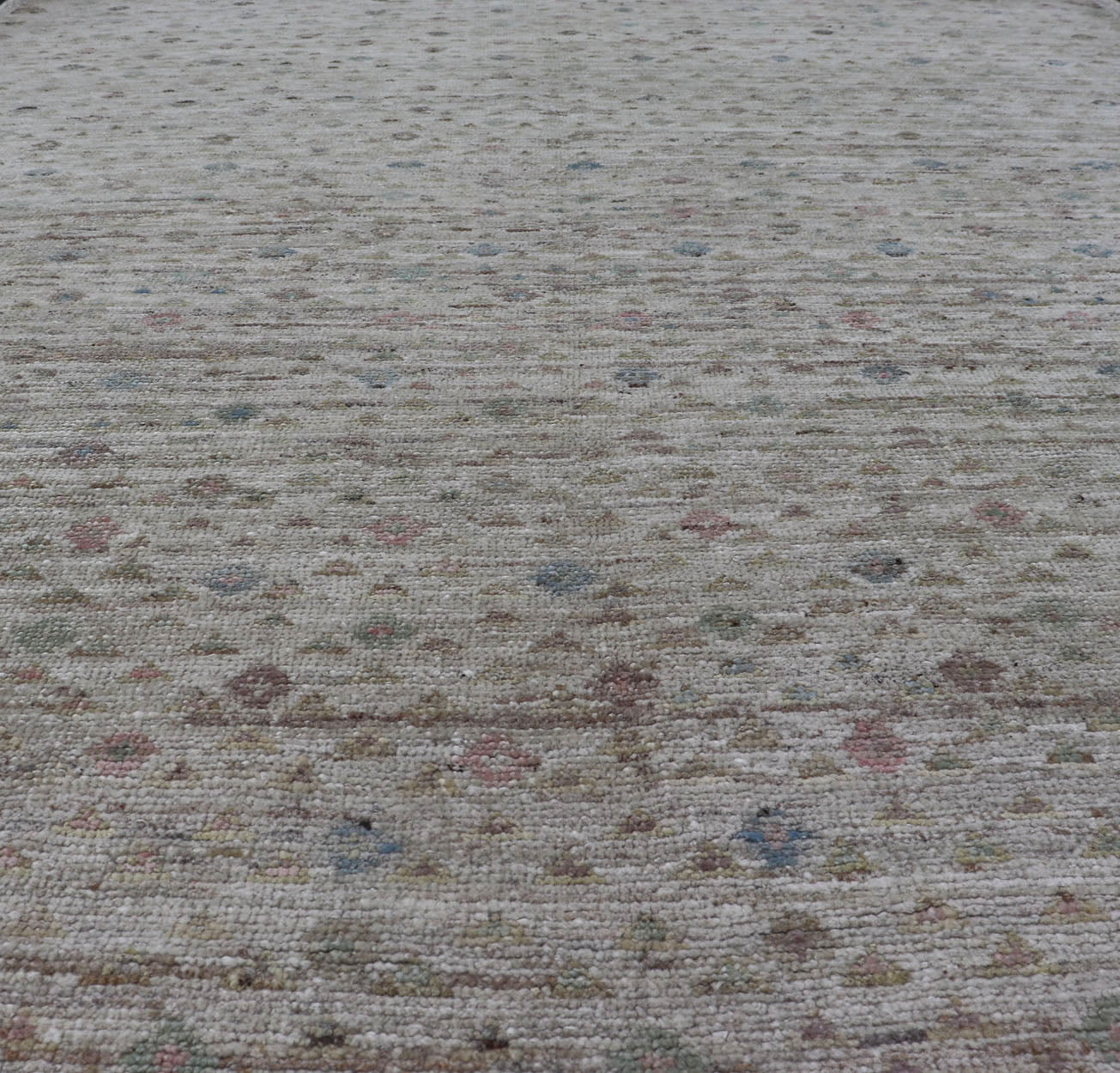 Modern Piled Rug with All - Over Design in Muted Colors and Cream Background Neutral tone rug with free - flowing modern design in shades of cream, brown, blue and neutral colors, Keivan Woven Arts/ rug AFG - 36149, country of origin / type: Afghanis... - Keivan Woven ArtsAFG - 36149 - 5966 - 16826Rug