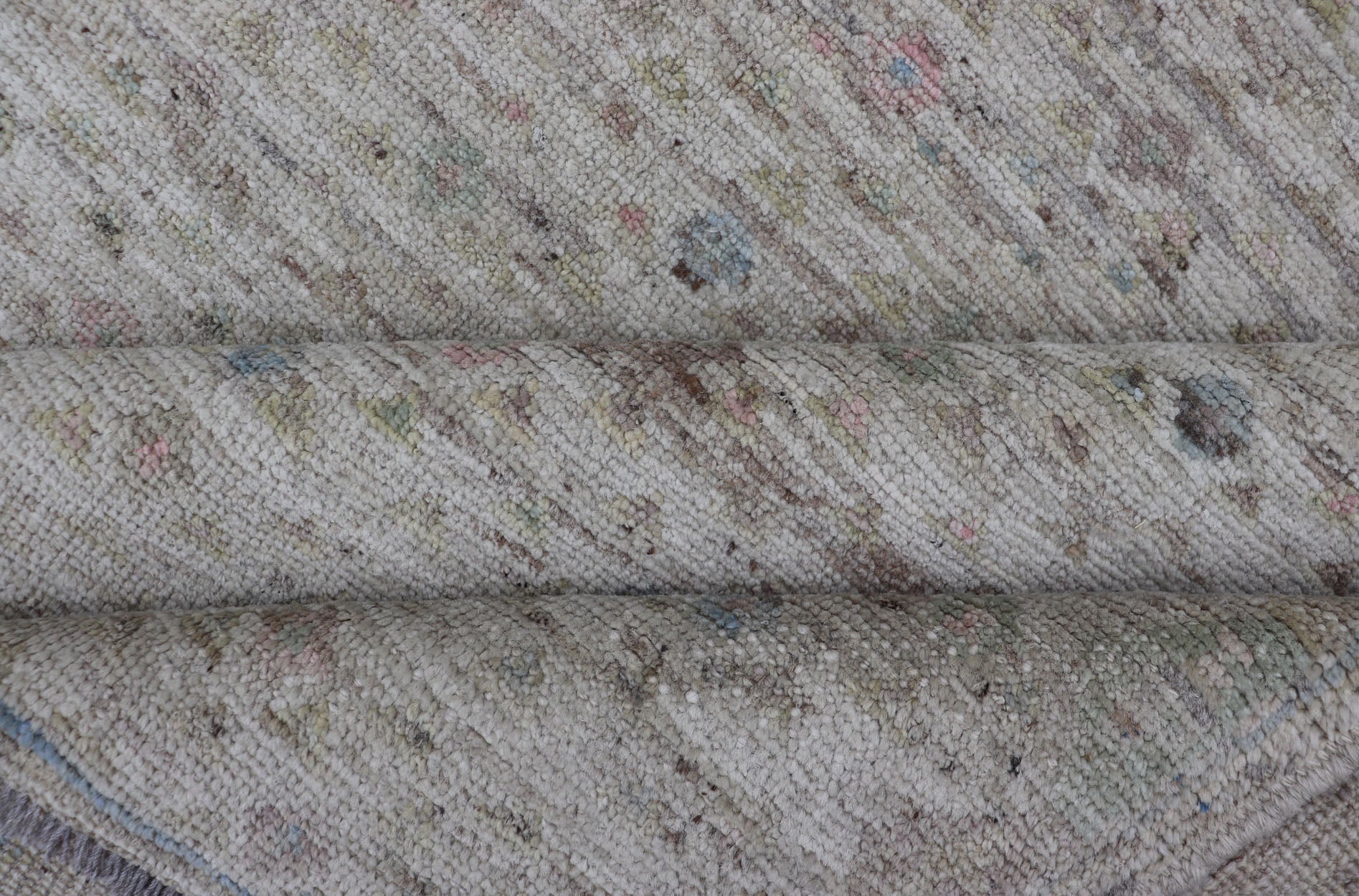 Modern Piled Rug with All - Over Design in Muted Colors and Cream Background Neutral tone rug with free - flowing modern design in shades of cream, brown, blue and neutral colors, Keivan Woven Arts/ rug AFG - 36149, country of origin / type: Afghanis... - Keivan Woven ArtsAFG - 36149 - 5966 - 16826Rug