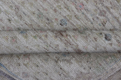Modern Piled Rug with All - Over Design in Muted Colors and Cream Background Neutral tone rug with free - flowing modern design in shades of cream, brown, blue and neutral colors, Keivan Woven Arts/ rug AFG - 36149, country of origin / type: Afghanis... - Keivan Woven ArtsAFG - 36149 - 5966 - 16826Rug