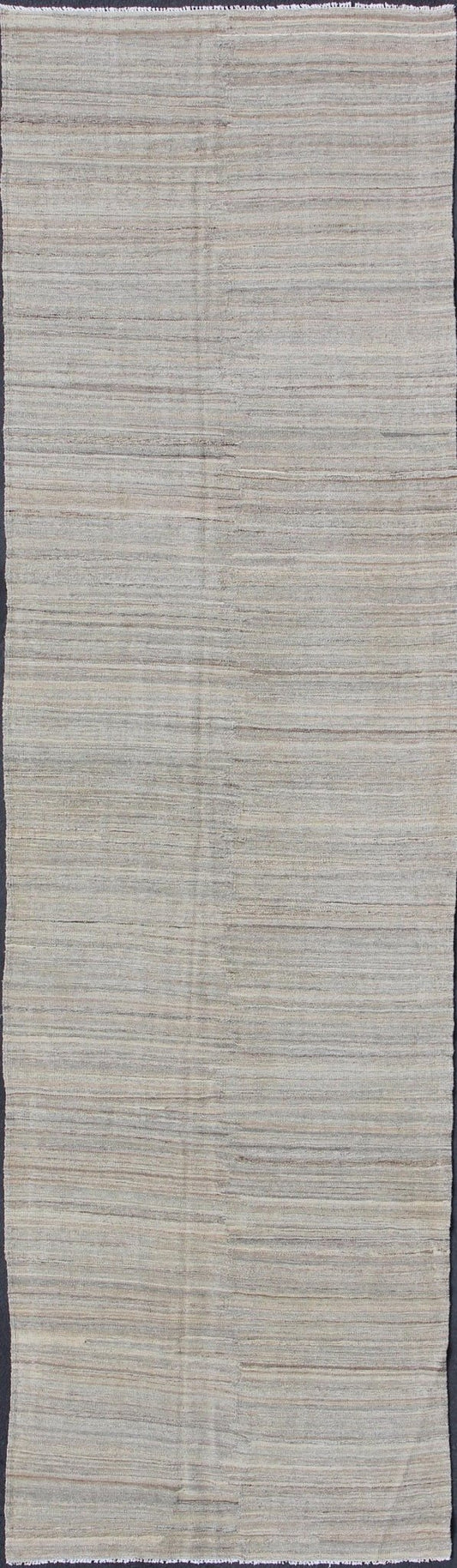 Keivan Woven Arts Modern Gallery Runner Kilim in Wool with Geometric Design. Keivan Woven Arts; rug AFG - 3853, country of origin / type: Afghanistan / Kilim, circa early - 21th century. Measures: 4'7 x 16'3 This flat - weave tribal kilim has been han... - Keivan Woven ArtsAFG - 3853 - 10402Rug