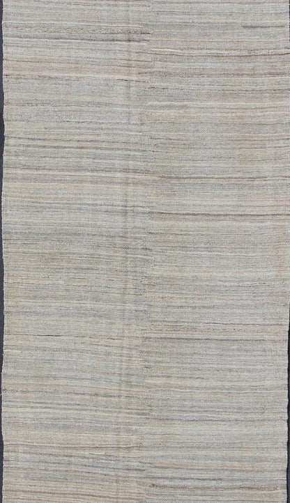 Keivan Woven Arts Modern Gallery Runner Kilim in Wool with Geometric Design. Keivan Woven Arts; rug AFG - 3853, country of origin / type: Afghanistan / Kilim, circa early - 21th century. Measures: 4'7 x 16'3 This flat - weave tribal kilim has been han... - Keivan Woven ArtsAFG - 3853 - 10402Rug
