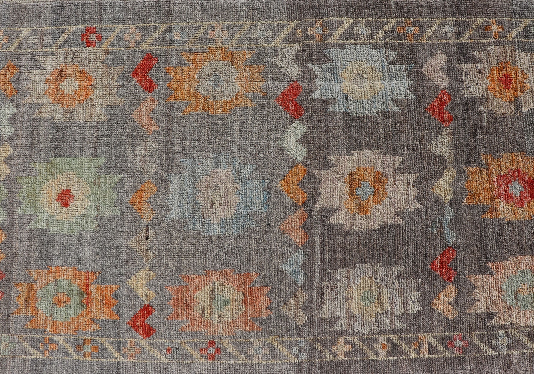 Measures: 2'9 x 9'8 Modern Runner by Keivan Woven Arts Sub - Geometric Diamond Design in Multicolor. Keivan Woven Arts; rug AFG - 39454, country of origin / type: Afghanistan / Modern Casual, circa Early - 21th Century. This modern casual tribal r... - Keivan Woven ArtsAFG - 39454 - 18245Rug
