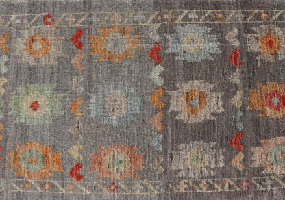 Measures: 2'9 x 9'8 Modern Runner by Keivan Woven Arts Sub - Geometric Diamond Design in Multicolor. Keivan Woven Arts; rug AFG - 39454, country of origin / type: Afghanistan / Modern Casual, circa Early - 21th Century. This modern casual tribal r... - Keivan Woven ArtsAFG - 39454 - 18245Rug
