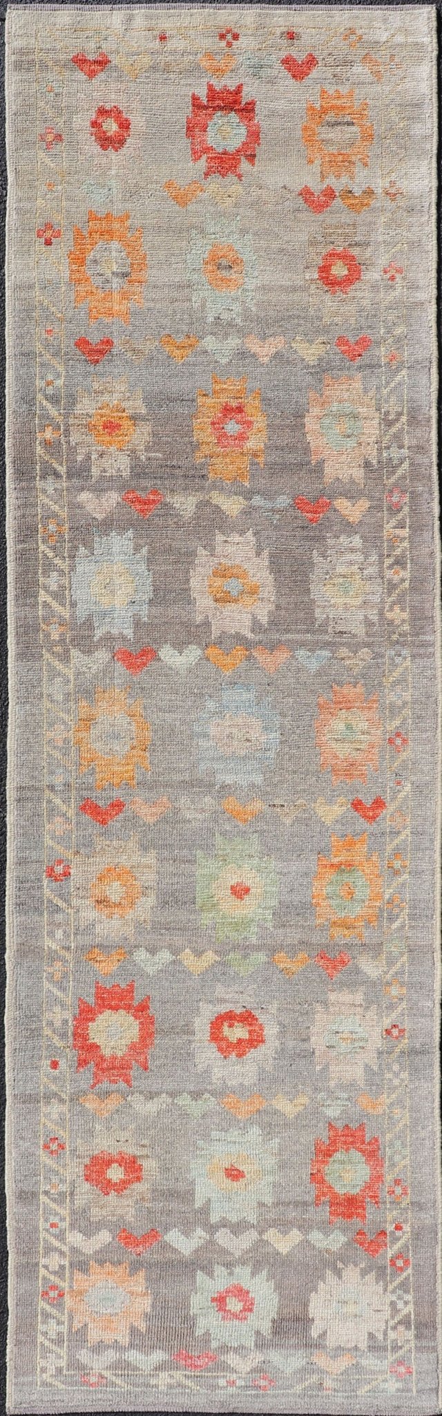 Measures: 2'9 x 9'8 Modern Runner by Keivan Woven Arts Sub - Geometric Diamond Design in Multicolor. Keivan Woven Arts; rug AFG - 39454, country of origin / type: Afghanistan / Modern Casual, circa Early - 21th Century. This modern casual tribal r... - Keivan Woven ArtsAFG - 39454 - 18245Rug