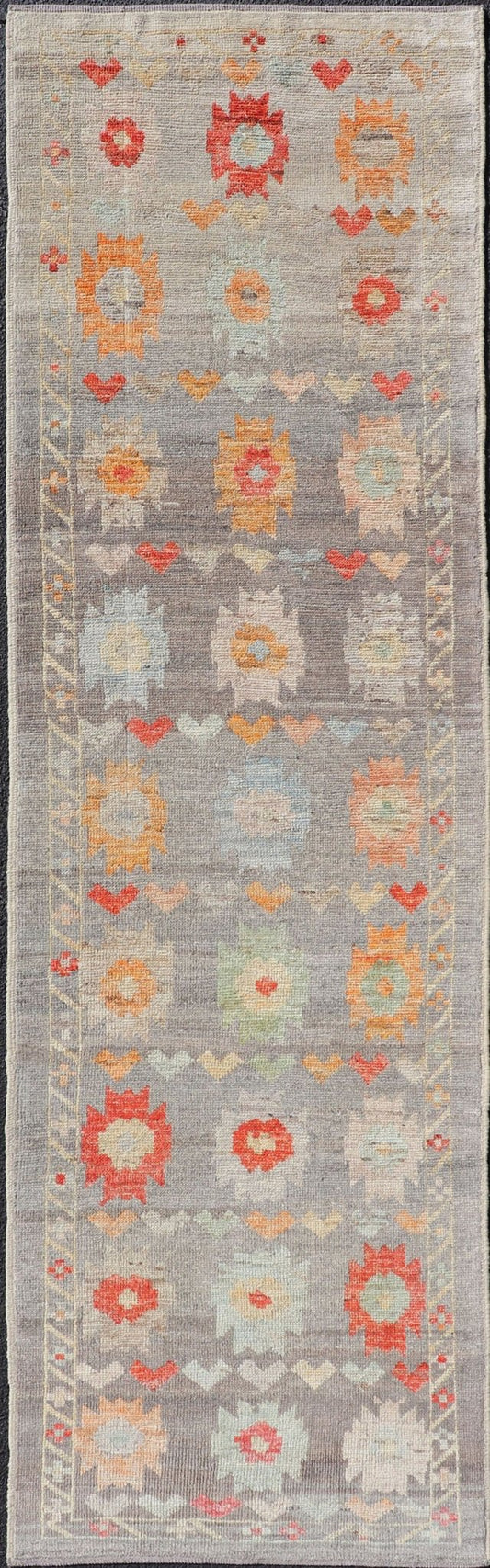 Measures: 2'9 x 9'8 Modern Runner by Keivan Woven Arts Sub - Geometric Diamond Design in Multicolor. Keivan Woven Arts; rug AFG - 39454, country of origin / type: Afghanistan / Modern Casual, circa Early - 21th Century. This modern casual tribal r... - Keivan Woven ArtsAFG - 39454 - 18245Rug