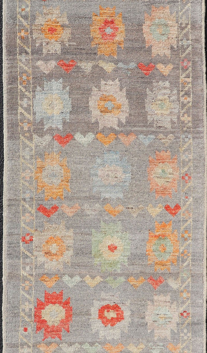 Measures: 2'9 x 9'8 Modern Runner by Keivan Woven Arts Sub - Geometric Diamond Design in Multicolor. Keivan Woven Arts; rug AFG - 39454, country of origin / type: Afghanistan / Modern Casual, circa Early - 21th Century. This modern casual tribal r... - Keivan Woven ArtsAFG - 39454 - 18245Rug