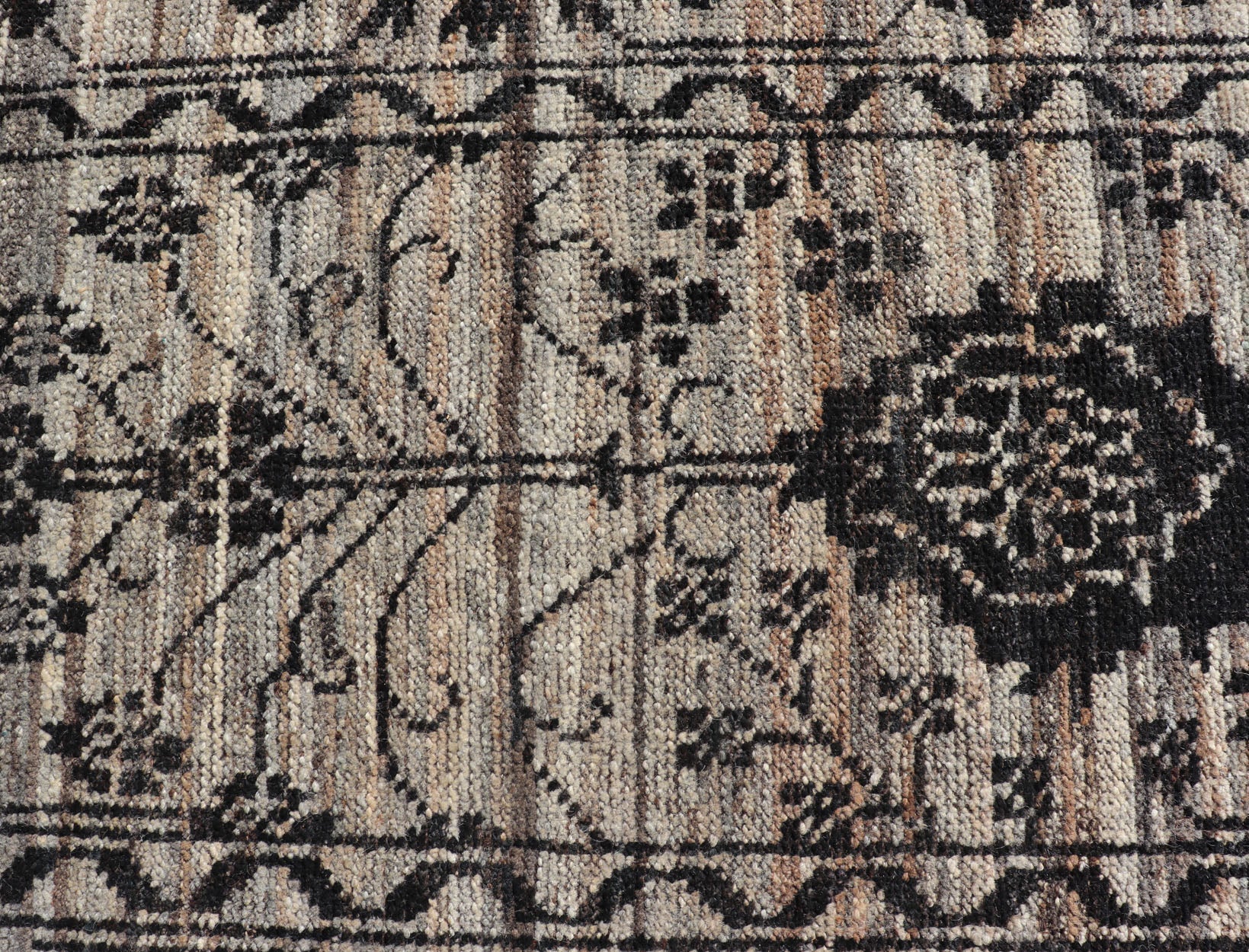 Measures: 3'2 x 9'8 Oushak Designed Runner by Keivan Woven Arts in Wool with Sub - Geometric Design. Keivan Woven Arts; rug AFG - 39462, country of origin / type: Afghanistan / Modern Casual, circa Early - 21th century. This modern casual tribal ... - Keivan Woven ArtsAFG - 39462 - 18263Rug