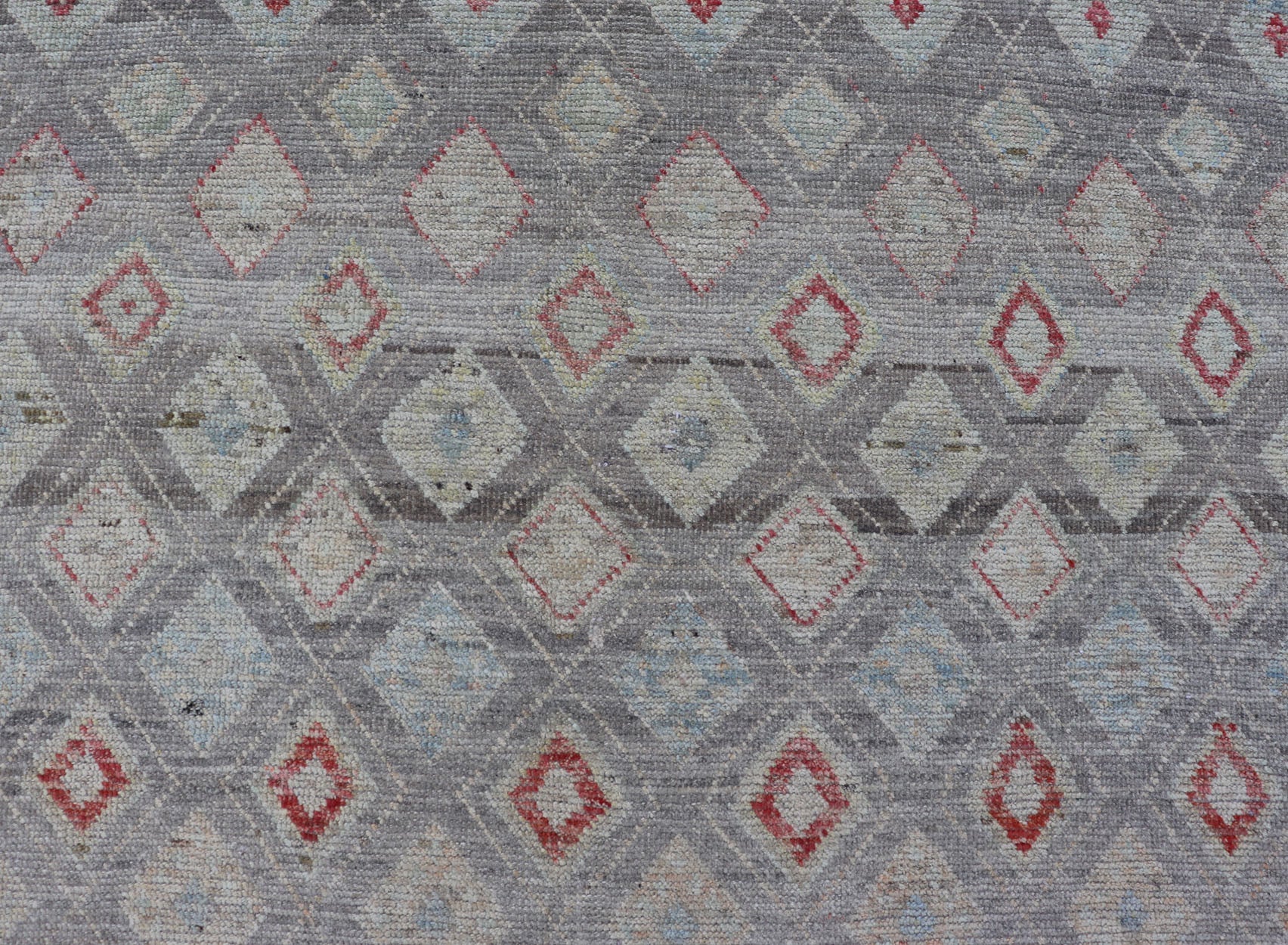 Measures: 6'4 x 9'6 Modern Afghan Tribal Rug by Keivan Woven Arts in Wool with Sub - Geometric Design. Modern Casual Tribal Rug, Keivan Woven Arts / rug AFG - 39465, country of origin / type: Afghanistan / Modern Casual, circa Early - 21th Century. ... - Keivan Woven ArtsAFG - 39465 - 18275Rug