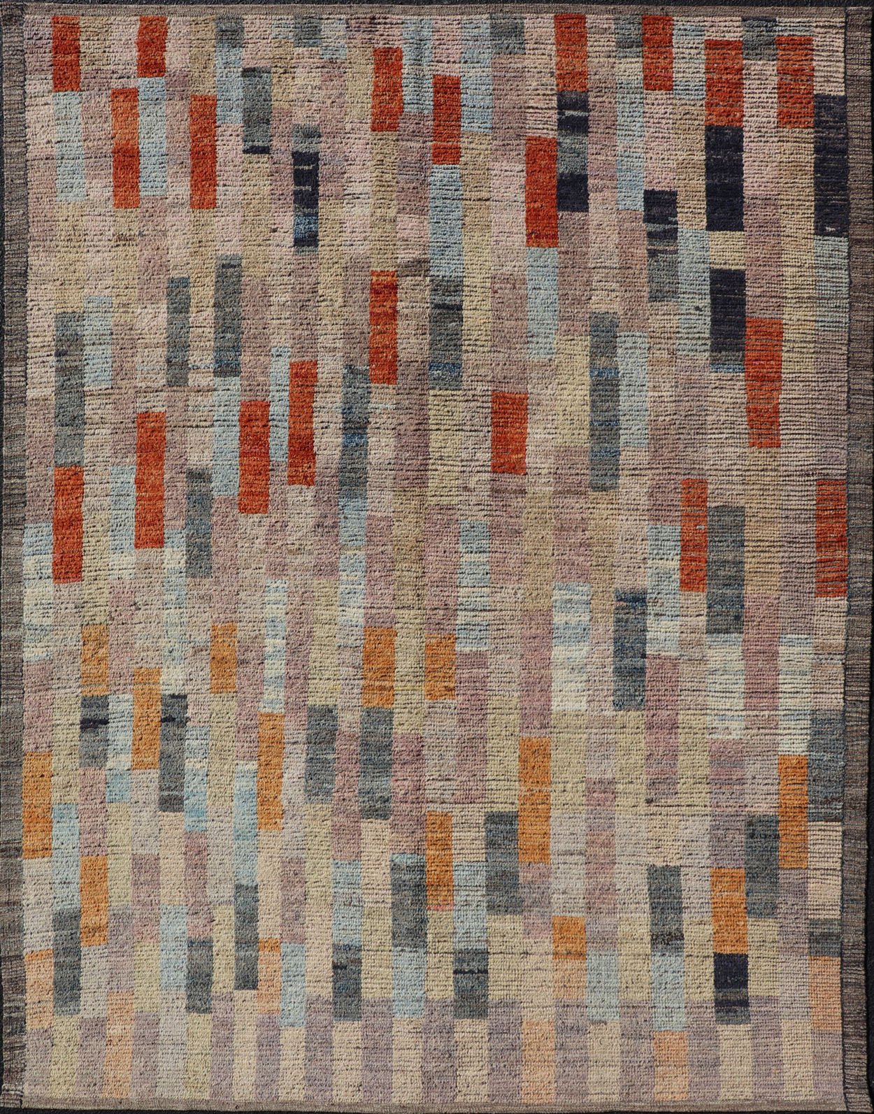 Keivan Woven arts modern rug in abstract design and colorful field . Measures: 7'0 x 9'6 This Keivan Woven arts modern rug made in an abstract design and colorful field with variety of bright and happy colors. this Keivan Woven Arts mod... - Keivan Woven ArtsAFG - 39468 - 18293