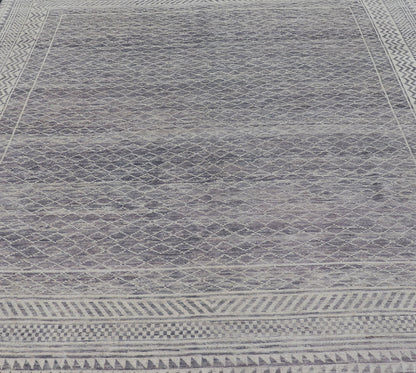 Measures: 10'1 x 12'0 Modern Piled Rug with All - Over Design by Keivan Woven Arts in Gray and Cream. Keivan Woven Arts/ rug AFG - 39481, country of origin / type: Afghanistan, Modern. The subdued modern design of this piled rug makes it perfect fo... - Keivan Woven ArtsAFG - 39481 - 18305Rug