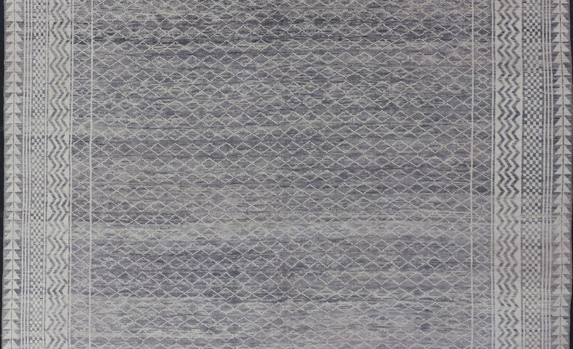 Measures: 10'1 x 12'0 Modern Piled Rug with All - Over Design by Keivan Woven Arts in Gray and Cream. Keivan Woven Arts/ rug AFG - 39481, country of origin / type: Afghanistan, Modern. The subdued modern design of this piled rug makes it perfect fo... - Keivan Woven ArtsAFG - 39481 - 18305Rug