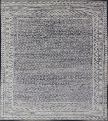 Measures: 10'1 x 12'0 Modern Piled Rug with All - Over Design by Keivan Woven Arts in Gray and Cream. Keivan Woven Arts/ rug AFG - 39481, country of origin / type: Afghanistan, Modern. The subdued modern design of this piled rug makes it perfect fo... - Keivan Woven ArtsAFG - 39481 - 18305Rug
