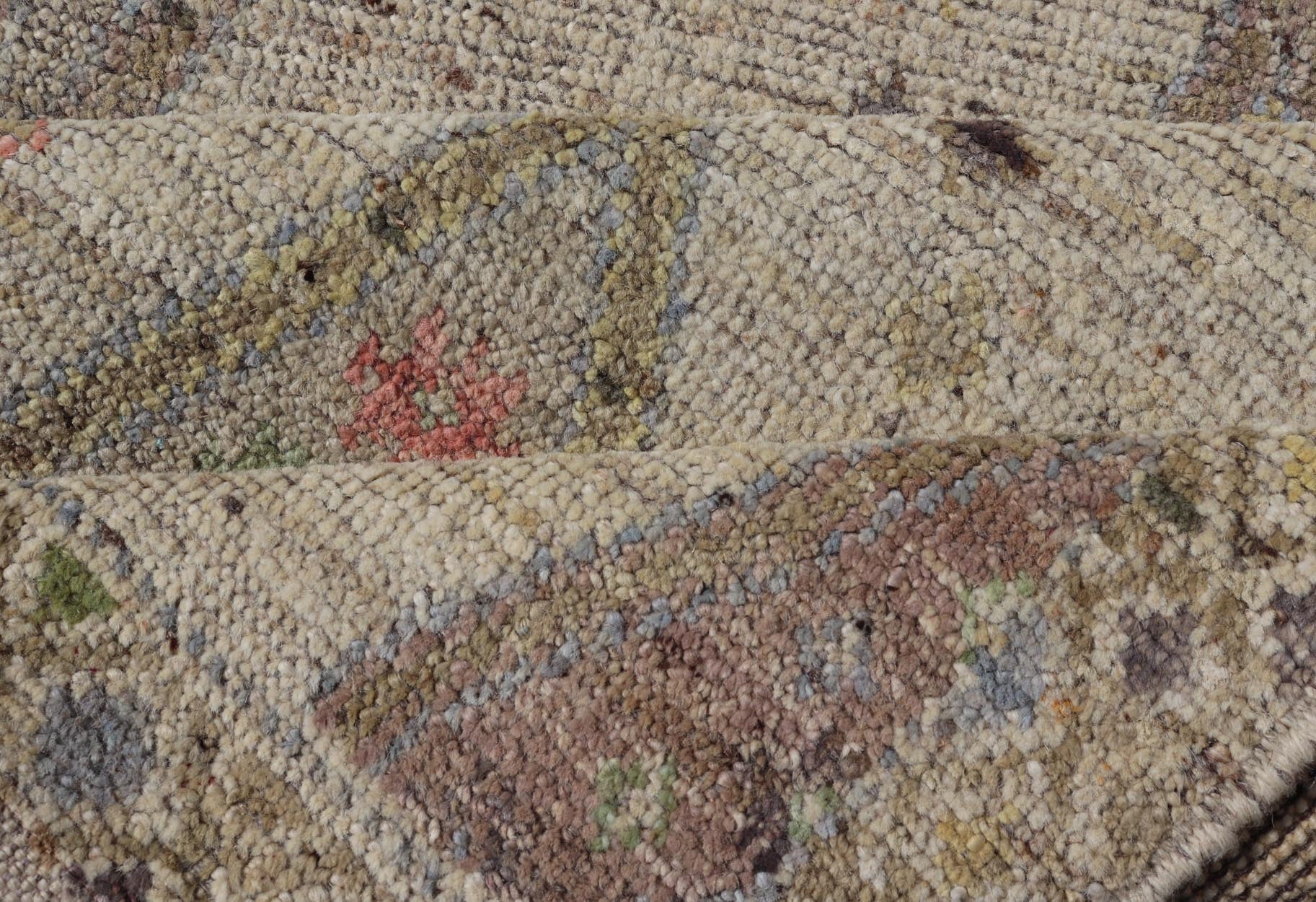 Modern Hand - Knotted Runner with Sub - Geometric Diamond Design in Wool This modern casual tribal rug has been hand - knotted in wool. The rug features a modern sub - geometric diamond design, rendered in multicolor, and enclosed within a complemen... - Keivan Woven ArtsAFG - 39502 - 19754Rug