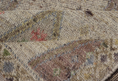 Modern Hand - Knotted Runner with Sub - Geometric Diamond Design in Wool This modern casual tribal rug has been hand - knotted in wool. The rug features a modern sub - geometric diamond design, rendered in multicolor, and enclosed within a complemen... - Keivan Woven ArtsAFG - 39502 - 19754Rug