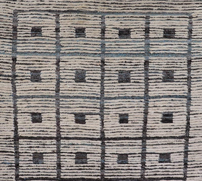 Modern Hand - Knotted Afghani Runner in Wool with All - Over Geometric Cube Design This modern casual tribal rug has been hand - knotted. The rug features a modern all - over geometric cube design, rendered in blue, charcoal, brown and gray; making thi... - Keivan Woven ArtsAFG - 39515 - 19538Rug