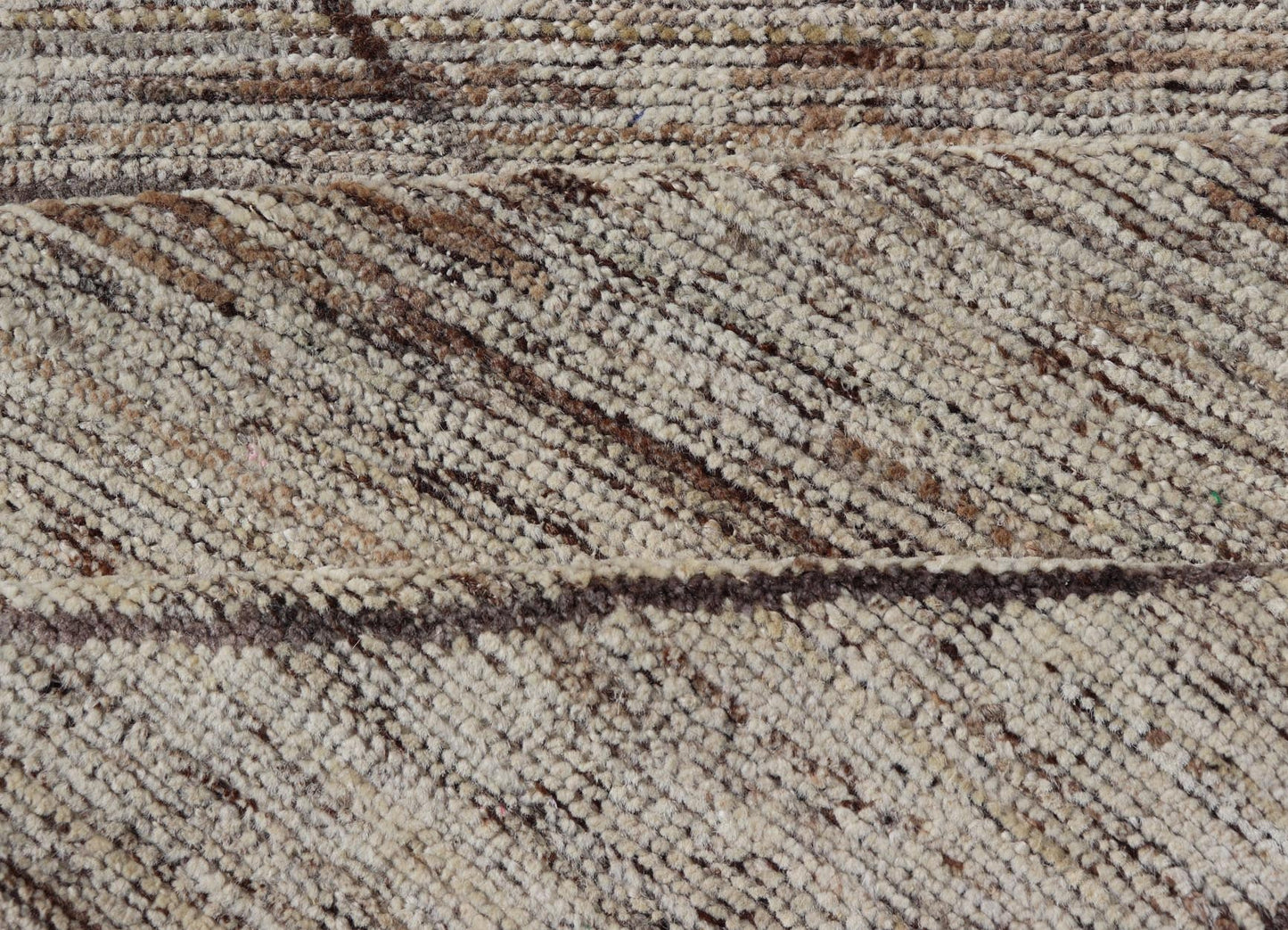 Modern Hand - Knotted Moroccan Runner in Wool with Diamond Design in Earthy Tones Measures: 2'11 x 13'2 This modern casual tribal Moroccan runner has been hand - knotted in wool. The rug features a modern geometric diamond design, rendered i... - Keivan Woven ArtsAFG - 39553 - 19766Rug