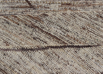 Modern Hand - Knotted Moroccan Runner in Wool with Diamond Design in Earthy Tones Measures: 2'11 x 13'2 This modern casual tribal Moroccan runner has been hand - knotted in wool. The rug features a modern geometric diamond design, rendered i... - Keivan Woven ArtsAFG - 39553 - 19766Rug