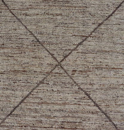 Modern Hand - Knotted Moroccan Runner in Wool with Diamond Design in Earthy Tones Measures: 2'11 x 13'2 This modern casual tribal Moroccan runner has been hand - knotted in wool. The rug features a modern geometric diamond design, rendered i... - Keivan Woven ArtsAFG - 39553 - 19766Rug