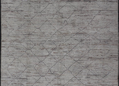 Modern Hand - Knotted Tribal Rug in Wool with Sub - Geometric Diamond Design This modern casual tribal rug has been hand - knotted. The rug features a modern all - over sub - geometric diamond design, rendered in earthy tones, making this rug a superb fi... - Keivan Woven ArtsAFG - 39705 - 19328Rug