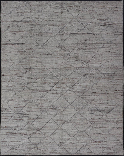 Modern Hand - Knotted Tribal Rug in Wool with Sub - Geometric Diamond Design This modern casual tribal rug has been hand - knotted. The rug features a modern all - over sub - geometric diamond design, rendered in earthy tones, making this rug a superb fi... - Keivan Woven ArtsAFG - 39705 - 19328Rug