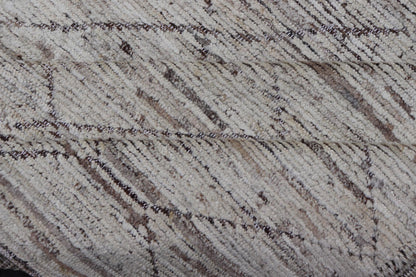 Modern Hand - Knotted Tribal Rug in Wool with Sub - Geometric Diamond Design This modern casual tribal rug has been hand - knotted. The rug features a modern all - over sub - geometric diamond design, rendered in earthy tones, making this rug a superb fi... - Keivan Woven ArtsAFG - 39705 - 19328Rug