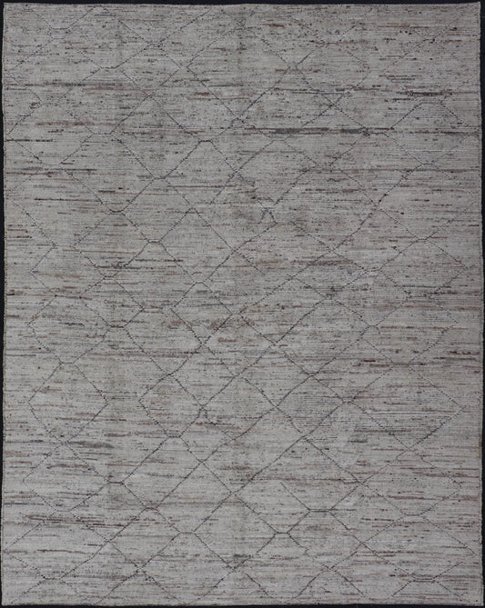 Modern Hand - Knotted Tribal Rug in Wool with Sub - Geometric Diamond Design This modern casual tribal rug has been hand - knotted. The rug features a modern all - over sub - geometric diamond design, rendered in earthy tones, making this rug a superb fi... - Keivan Woven ArtsAFG - 39705 - 19328