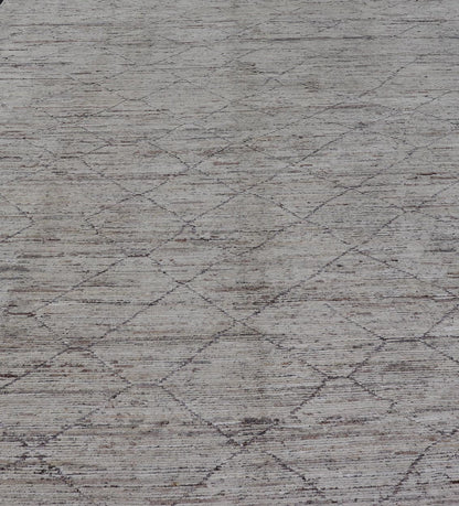 Modern Hand - Knotted Tribal Rug in Wool with Sub - Geometric Diamond Design This modern casual tribal rug has been hand - knotted. The rug features a modern all - over sub - geometric diamond design, rendered in earthy tones, making this rug a superb fi... - Keivan Woven ArtsAFG - 39705 - 19328Rug