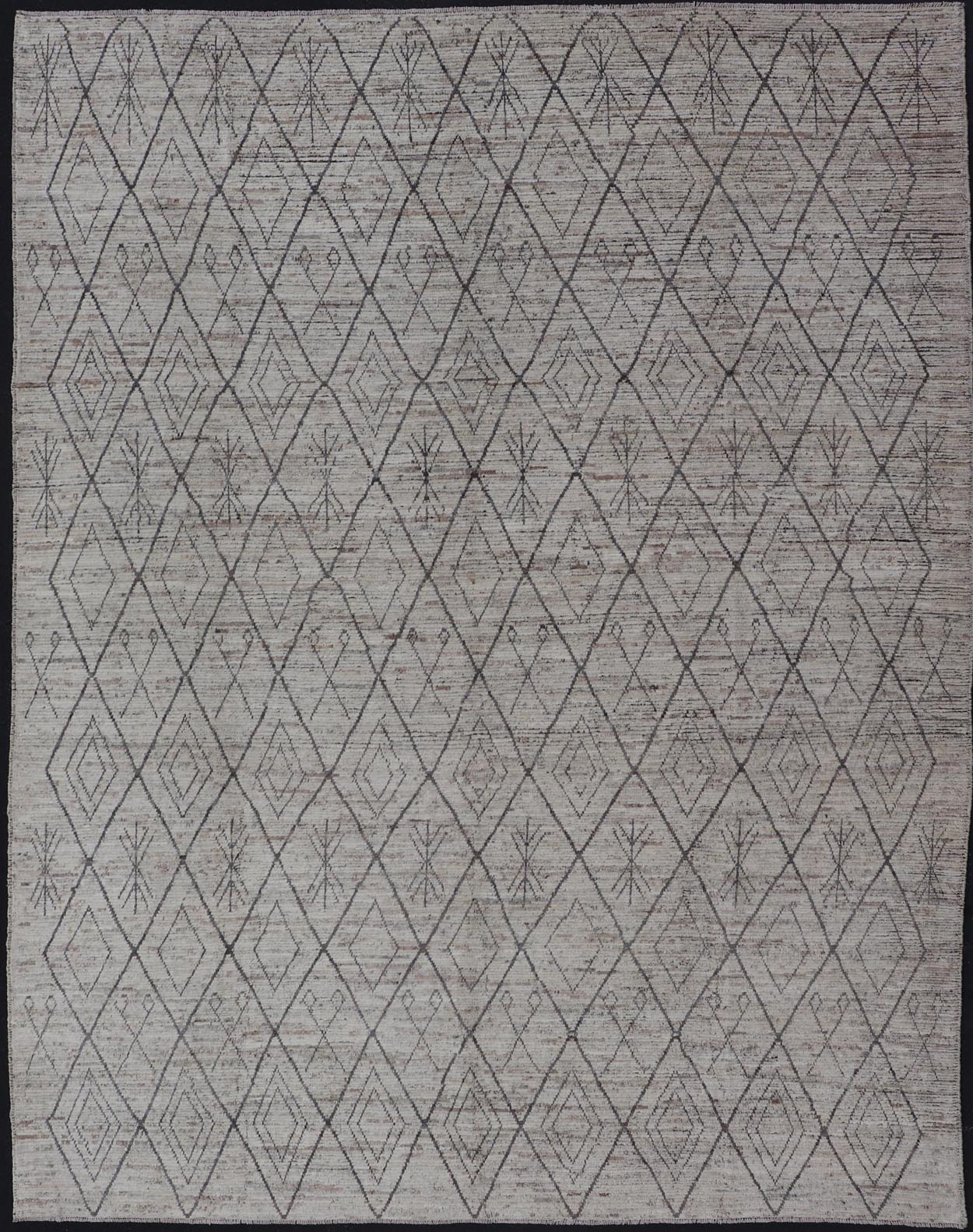 Modern Hand - Knotted Kilim in Wool with All - Over Sub - Geometric Diamond Design This modern casual tribal rug has been hand - knotted. The rug features a modern all - over sub - geometric diamond design, replete with various motifs, the entirety of the ... - Keivan Woven ArtsAFG - 39748 - 19514Rug
