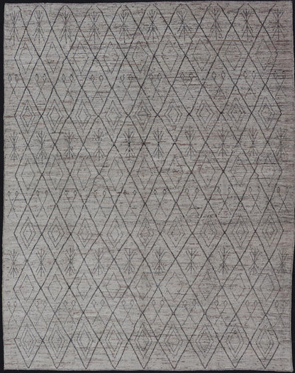 Modern Hand - Knotted Kilim in Wool with All - Over Sub - Geometric Diamond Design This modern casual tribal rug has been hand - knotted. The rug features a modern all - over sub - geometric diamond design, replete with various motifs, the entirety of the ... - Keivan Woven ArtsAFG - 39748 - 19514Rug
