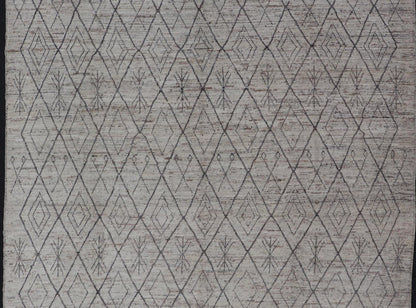 Modern Hand - Knotted Kilim in Wool with All - Over Sub - Geometric Diamond Design This modern casual tribal rug has been hand - knotted. The rug features a modern all - over sub - geometric diamond design, replete with various motifs, the entirety of the ... - Keivan Woven ArtsAFG - 39748 - 19514Rug