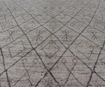 Modern Hand - Knotted Kilim in Wool with All - Over Sub - Geometric Diamond Design This modern casual tribal rug has been hand - knotted. The rug features a modern all - over sub - geometric diamond design, replete with various motifs, the entirety of the ... - Keivan Woven ArtsAFG - 39748 - 19514Rug