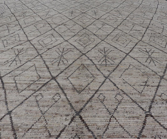 Modern Hand - Knotted Kilim in Wool with All - Over Sub - Geometric Diamond Design This modern casual tribal rug has been hand - knotted. The rug features a modern all - over sub - geometric diamond design, replete with various motifs, the entirety of the ... - Keivan Woven ArtsAFG - 39748 - 19514Rug