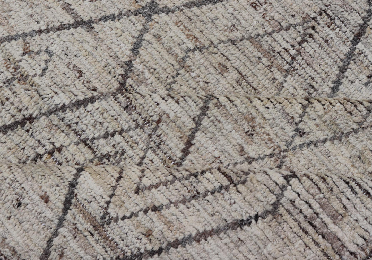 Modern Hand - Knotted Kilim in Wool with All - Over Sub - Geometric Diamond Design This modern casual tribal rug has been hand - knotted. The rug features a modern all - over sub - geometric diamond design, replete with various motifs, the entirety of the ... - Keivan Woven ArtsAFG - 39748 - 19514Rug