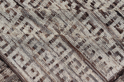 Modern Hand - Knotted Khotan in Wool with Greek Key Design in Earthy Tones This modern casual rug has been hand - knotted. The rug features a modern all - over geometric Greek key design, rendered in earthy tones; making this rug a superb fit for a v... - Keivan Woven ArtsAFG - 39755 - 19346Rug