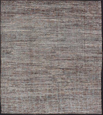 Modern Hand - Knotted Tribal Rug in Wool with All - Over Sub - Geometric Design This modern casual tribal rug has been hand - knotted in wool. The rug features an all - over modern sub - geometric design, rendered in blue, gray and earthy tones; making thi... - Keivan Woven ArtsAFG - 39910 - 19586Rug