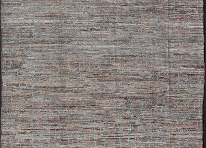 Modern Hand - Knotted Tribal Rug in Wool with All - Over Sub - Geometric Design This modern casual tribal rug has been hand - knotted in wool. The rug features an all - over modern sub - geometric design, rendered in blue, gray and earthy tones; making thi... - Keivan Woven ArtsAFG - 39910 - 19586Rug