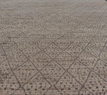 Modern Moroccan Rug in Wool with All - Over Diamond Design by Keivan Woven Arts This modern casual tribal rug has been hand - knotted in wool. The rug features a modern sub - geometric diamond design, replete with various motifs within each diamond.... - Keivan Woven ArtsAFG - 39921 - 19778Rug