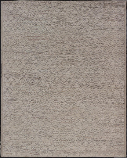 Modern Moroccan Rug in Wool with All - Over Diamond Design by Keivan Woven Arts This modern casual tribal rug has been hand - knotted in wool. The rug features a modern sub - geometric diamond design, replete with various motifs within each diamond.... - Keivan Woven ArtsAFG - 39921 - 19778Rug
