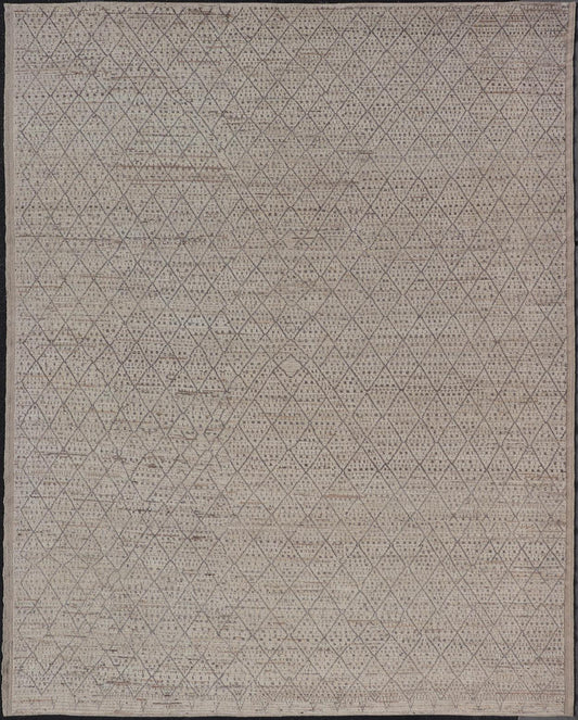 Modern Moroccan Rug in Wool with All - Over Diamond Design by Keivan Woven Arts This modern casual tribal rug has been hand - knotted in wool. The rug features a modern sub - geometric diamond design, replete with various motifs within each diamond.... - Keivan Woven ArtsAFG - 39921 - 19778Rug